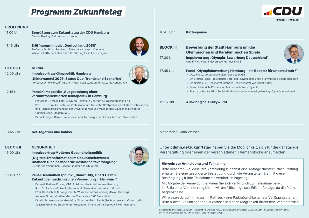 Programm Zukunftstag CDU Hamburg